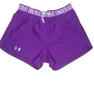 Under Armour Women's Purple Athletic Shorts - Small